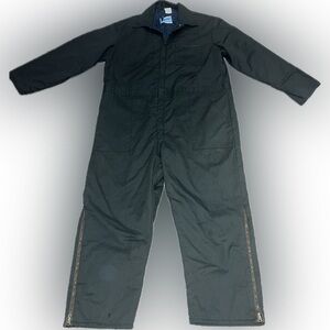 Vintage Sears Work Leisure Dark Green Insulated Coveralls Boiler Suit Men’s 2XL.